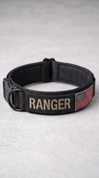 Personalized 1.5" Tactical Dog Collar with Handle